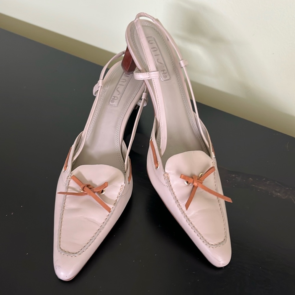 Unisa Luscious Leather Kitten Heel Sling-backs